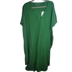 Universal Standard Green Maxi Kaftan Dress With V-Neck & Loose Fit Size 3XL (34/